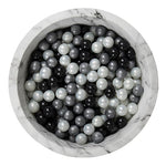 Mermer Top Havuzu – Gümüş/Siyah/İnci Top